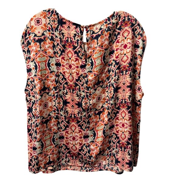 Wonderly Womens blouse Sz 1X Multicolor Boho Short Sleeve Blouse - Picture 10 of 12